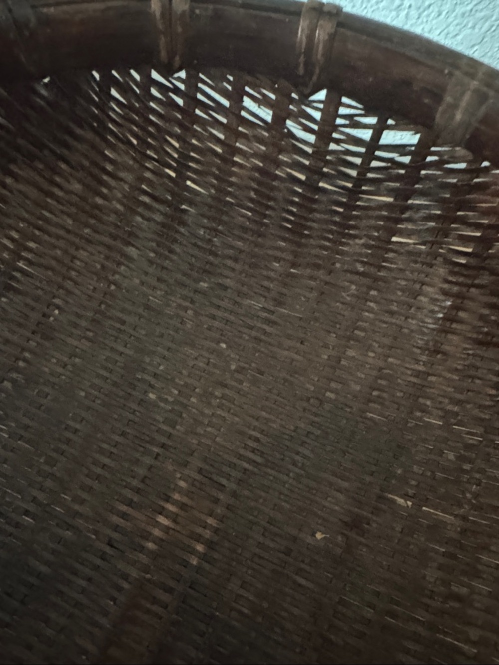 Handwoven Brown Rattan Bowl Basket - Rustic Home Accents - Picture 6 of 9